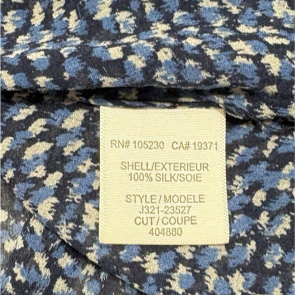 Joie Silk Blouse‎ Top Women S Neck Tie Short Sleeve Lightweight Sheer Tunic Blue - Picture 9 of 11